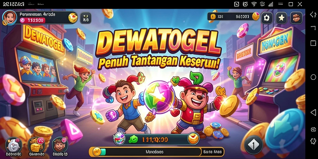 Tampilan gameplay menarik dari DEWATOGEL dengan tantangan Arcade.