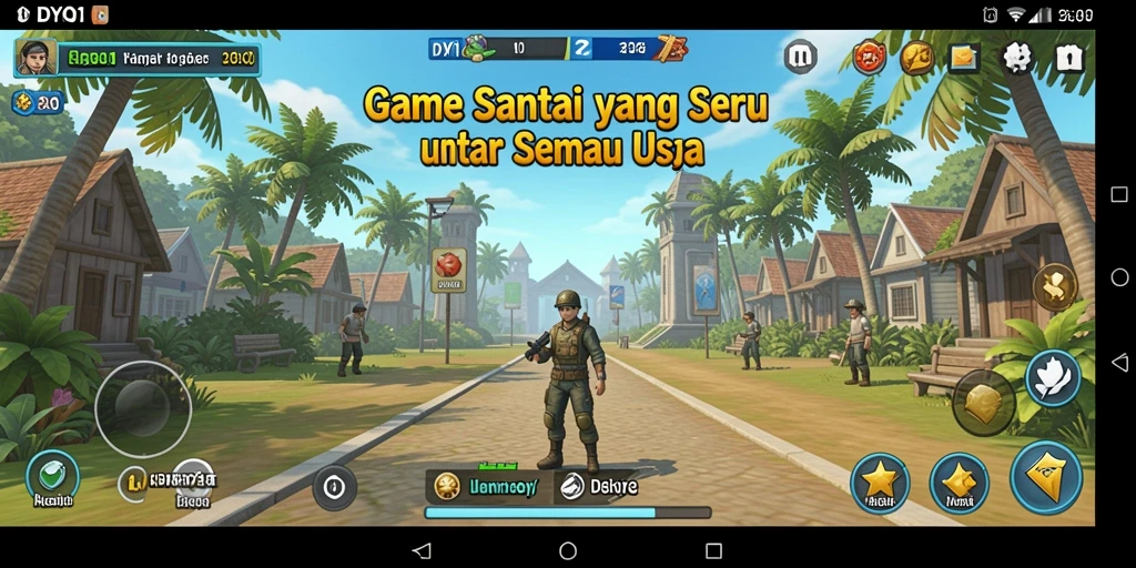 Screenshot gameplay DYO1 menunjukkan keseruan bermain yang penuh warna.