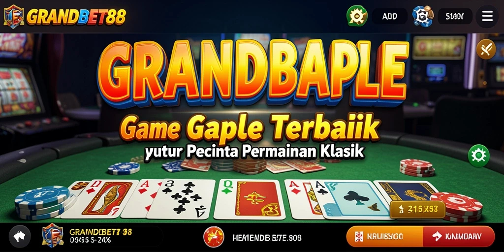 Tampilan permainan Gaple yang seru di GRANDBET88.