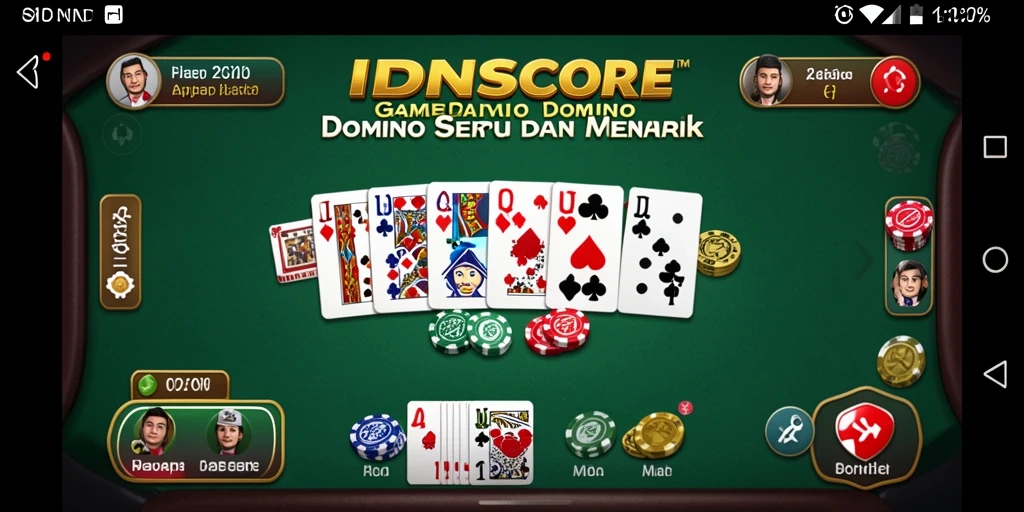 Tangkapan layar gameplay IDNSCORE yang menampilkan keseruan permainan Domino.