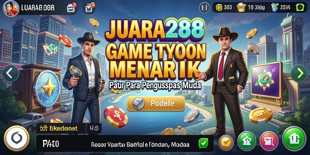 Screenshot gameplay JUARA288 menampilkan momen membangun bisnis Tycoon.