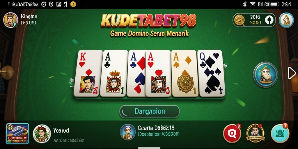 Tangkapan layar gameplay seru di KUDETABET98 yang menunjukkan suasana permainan Domino.