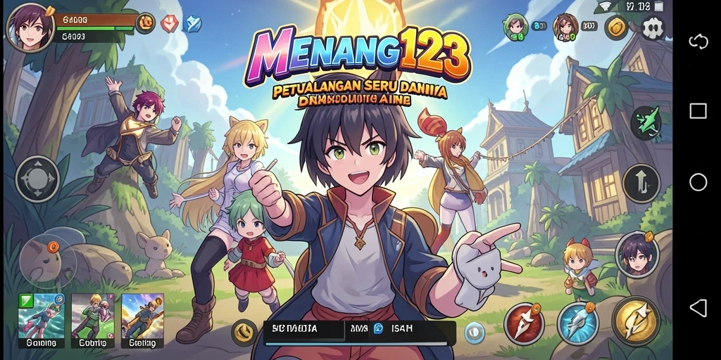 Tampilan gameplay MENANG123 dengan karakter Anime yang menarik.