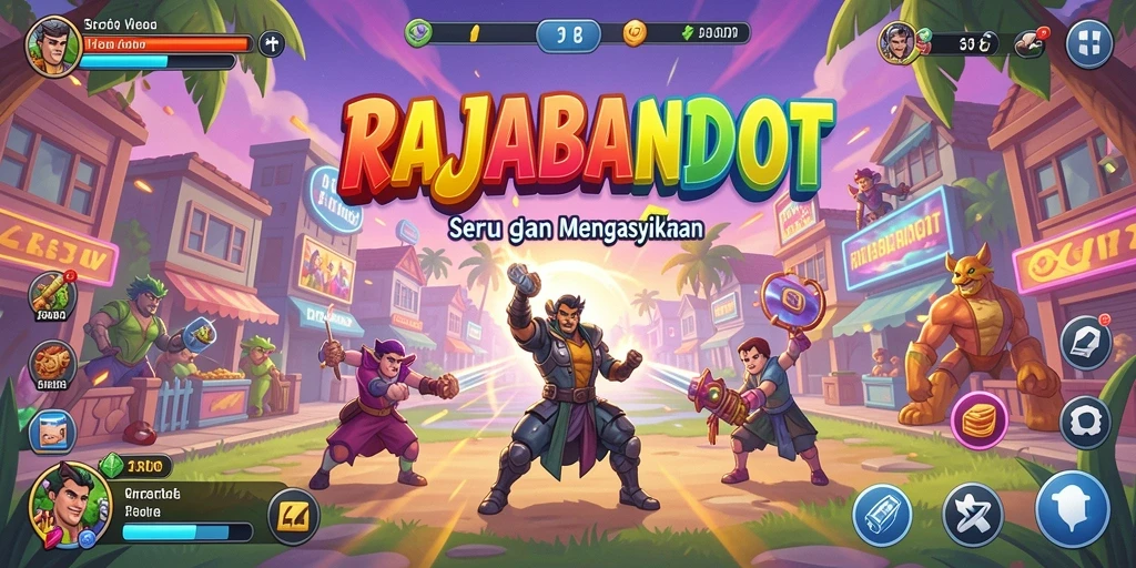 Tampilan gameplay seru dalam RAJABANDOT dengan aksi menantang.