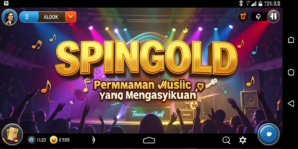 Screenshot utama SPINGOLD menampilkan gameplay menarik dan interaktif.