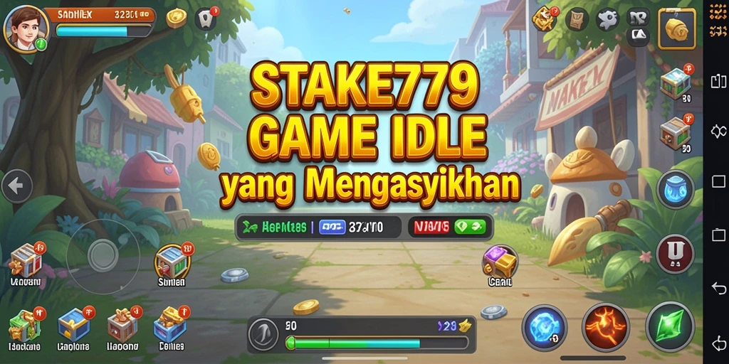 Tangkapan layar utama STAKE779 menunjukkan gameplay idle yang menyenangkan.